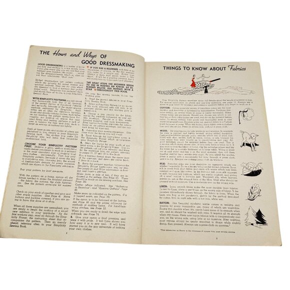 Simplicity Sewing Book 1943 Patterns Dressmaking Needle & Thread - Picture 2 of 6